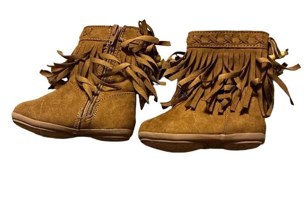 Rampage Girls Lil Bunnie Fringe Ankle Boots